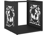 Vidaxl Porta Legna Nero 40X40X40 Cm Acciaio Laminato A Freddo