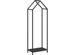 Vidaxl Porta Legna Nero 40X25X120 Cm Acciaio Laminato A Freddo