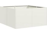 Vidaxl Fioriera Bianca 80X80X40 Cm Acciaio Laminato A Freddo