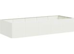 Vidaxl Fioriera Bianca 200X80X40 Cm In Acciaio