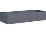 Vidaxl Fioriera Antracite 200X80X40 Cm In Acciaio
