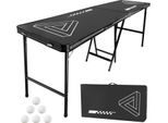 Vevor Tavolo Da Beer Pong Portatile, Pieghevole, Rialzato (240 X 60 X 90 Cm), Tavolo Per Ufficio, Feste, Viaggi E Campeggio, Nero