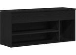 Vidaxl Panca Per Scarpe In Rovere Nero 102X30,5X45 Cm Materiale A Base Di Legno