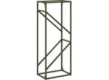 Vidaxl Porta Legna Verde Oliva 40X25X100 Cm Acciaio Laminato A Freddo