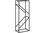 Vidaxl Porta Legna Nero 40X25X100 Cm Acciaio Laminato A Freddo