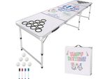 Tavolo Da Beerpong - Tavolo Per Feste Con Gioco Alcolico Beerpong - Con Fori Per Bicchieri - Perfetto Per Feste Ed Eventi