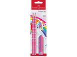 Faber-Castell 111516 FABER-CASTELL Set Da Scrittura Unicorno, Rosa, 3 Pezzi