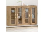Vidaxl Armadi A Muro 2 Pezzi Rovere Artisan 69,5 X 34 X 90 Cm