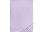 Lenzuolo A Pieghe In Microfibra Interlock Jersey Lilla 90 X 190 - 100 X 200 Cm 180 X 200 - 200 X 200 Cm