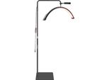 Lampada Led Da Pavimento, Forma A Mezzaluna, Regolabile In Altezza, Telecomando, Spina Ue 01