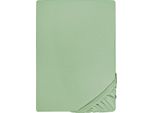 Lenzuolo A Pieghe In Microfibra Interlock Jersey Verde 90 X 190 - 100 X 200 Cm 180 X 200 - 200 X 200 Cm