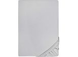 Lenzuolo A Pieghe In Microfibra Interlock Jersey Grigio Argento 90 X 190 - 100 X 200 Cm 180 X 200 - 200 X 200 Cm