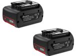 Batteria, Tensione 18V, Alta Capacità 6000Mah, 2 Batterie