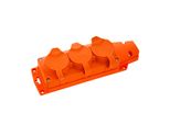 Presa Tripla In Gomma Schuko IP54 Arancione | 221.000.301 | Horoz
