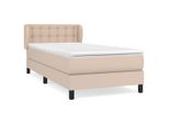 Syfax™ Giroletto A Molle Con Materasso Cappuccino 100X200Cm Pelle Finta