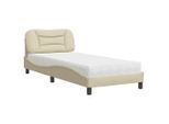 Syfax™ Letto Con Materasso Hvar Crema 90X190 Cm In Tessuto