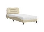 Syfax™ Letto Con Materasso Hvar Crema 90X200 Cm In Tessuto