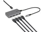 Startech.Com 5G4AC-USB-C-HUB, Usb 3.2 Gen 1 (3.1 Gen 1) Type-C, 5000 Mbps, Grigio, Plastica, 0,3 M, Usb