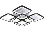 Lampada Da Soffitto, Dimmerabile All'infinito, Con Telecomando, Nero 4+4, App Con Rc Dimmerabile