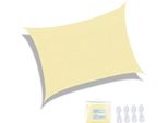 Vela Parasole Ankuka 4X6M Beige Impermeabile 98% Uv Giardino Terrazza