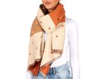 Sciarpa Da Donna Brubaker Cashmirillo Con Motivo A Cuore - 70 X 200 Cm - Calda, Accogliente E Oversize - Sciarpa Da Donna Per L'autunno E L'inverno, Marrone, Beige E Arancione