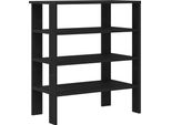 Vidaxl Portascarpe Nero 61X32X70 Cm Materiale A Base Di Legno