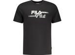 T-Shirt Da Uomo A Maniche Corte Nera In Cotonelogico - Vestibilità Regolare