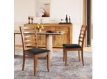 Set Di 2 Sedie Da Pranzo Costway, Sedie Da Cucina In Legno, Sedie Da Tavolo Con Seduta Imbottita, Sedie In Legno Imbottite, Fino A 150 Kg, Sedie (Nero, 2)