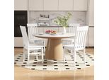 Set Di 2 Sedie Da Pranzo Costway, Sedie Da Cucina In Legno Con Schienale, Sedie Per Tavolo Da Pranzo Fino A 150 Kg, Sedie Per Sala Da Pranzo Cucina Soggiorno (Bianco)