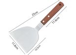 Inf Spatola Per Hamburger In Acciaio Inox Con Manico In Legno - Bbq & Griglia L