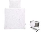 Lorelli Baby Set Lenzuola Eva 5 Pezzi Piumone 75 X 75 Cm, Cuscino 29 X 42 Cm, Fodere A Pois Bianchi