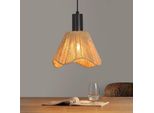 Zmh Lampada A Sospensione Rattan 1 Fiamma Tavolo Da Pranzo Lampada A Sospensione Intrecciata Paralume Corda Di Canapa E27 Lampada A Sospensione Per Camera Da Letto/Senza Lampadina