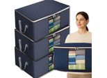 Edibazzar | Set Di Organizer Con 3 Sacchi Da 90 Litri Ciascuno Per Armadi, Biancheria Da Letto, Vestiti E Molto Altro Ancora
