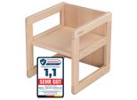 Tobi Lernturm Littlefoot 3-in-1 , Natur , Holz , Buche , 32x32x32 cm , Babymöbel, Hochstühle & Zubehör, Lerntürme
