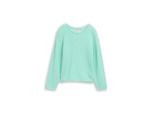 Tom Tailor MäDchen Cropped Strickpullover Mit Rundhalsausschnitt, GrüN, Uni, Gr. 92/98