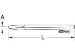 Ks Tools Scalpello A Croce Bronzeplus, Codolo Esagonale Da 250 Mm