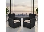 Mucola Sedia Da Giardino Set Di 2 Sedie Con Schienale Alto Nero Sedia In Rattan Sedia In Polyrattan Sedia In Vimini Sedia Da Giardino Sedie Da Terrazzo Mobili Da Salotto Balcone