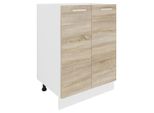 Armadio Per Mobili Da Cucina Esilo Bianco / Sonoma Rovere A. 82 X L. 60 X P. 46 Cm