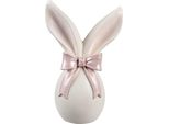 Clayre & Eef Figura Decorativa Coniglio 12X8X18 Cm Plastica Bianca Rosa