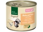 Real Nature Original Nourriture Humide Chat, Chaton, Poulet à La Dinde Et à L’Huile De Saumon 6X200 G