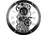 Casablanca Wanduhr, Rund, "Industry"", ZahnräDermotiv, Glas, Metall, Schwarz, , L. 8 Cm, D. 52 Cm 50333"