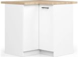 Armadio Angolare Oliwia S 90 Cm Bianco Per Cucina Con Due Porte E Due Ripiani