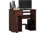 Scrivania 90 Cm Wenge Jay - Scrivania Elegante E Funzionale Con Cassetto E Ripiano Estraibile