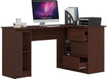 Scrivania Angolare B20 Clp Destra Wenge - Mobile Da Ufficio Elegante E Funzionale Con 3 Cassetti E 4 Ripiani