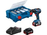 Bosch 06019H530A Bosch Gsb 18V-55 Professional Akku-Schlagbohrschrauber-Set 18,0 V, Mit 2 Akkus
