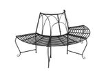 Panche Per Alberi Semicircolare 2 Pezzi Ø159 Cm Acciaio Nero