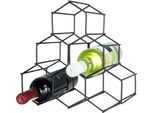 Scaffale Per Vino In Metallo Nero, Scaffale Per Alcolici, Armadio, Scaffale Per Vino Per 6 Bottiglie