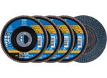 Pferd Tools Polifan Set Di Dischi Lamellari Pfc 125 Conici Z40/60/80/120 Psf Steelox Per Acciaio/Acciaio Inox