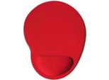 Tappetino Antiscivolo Per Mouse - Poggiapolsi - Tappetino Per Mouse - Rotondo Rosso