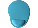 Tappetino Antiscivolo Per Mouse - Poggiapolsi - Mousepad - Tondo Azzurro